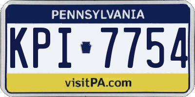 PA license plate KPI7754