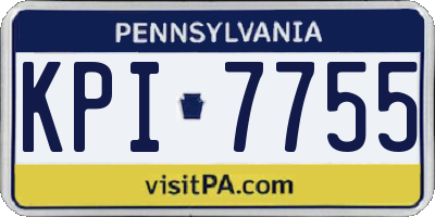 PA license plate KPI7755