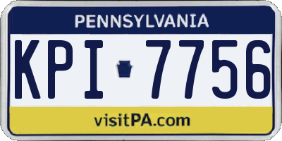 PA license plate KPI7756