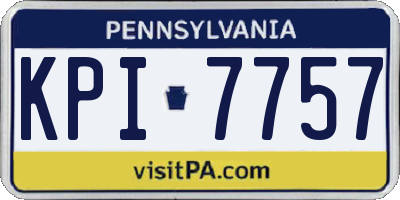 PA license plate KPI7757