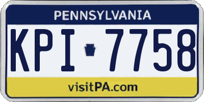 PA license plate KPI7758