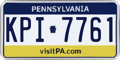 PA license plate KPI7761