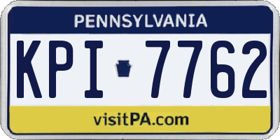 PA license plate KPI7762