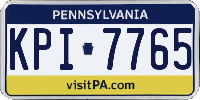 PA license plate KPI7765
