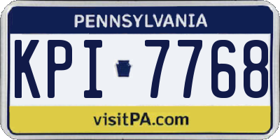 PA license plate KPI7768