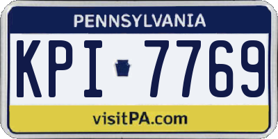 PA license plate KPI7769