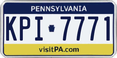PA license plate KPI7771