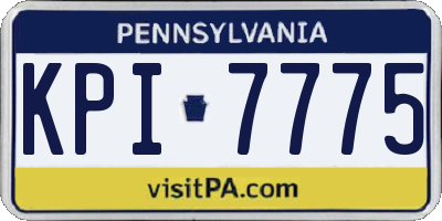 PA license plate KPI7775