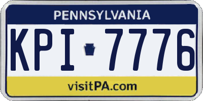 PA license plate KPI7776