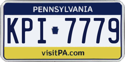 PA license plate KPI7779