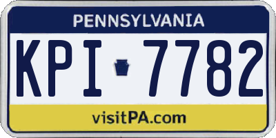 PA license plate KPI7782