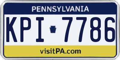 PA license plate KPI7786