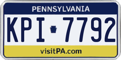 PA license plate KPI7792
