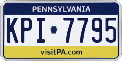 PA license plate KPI7795