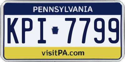 PA license plate KPI7799