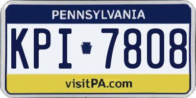 PA license plate KPI7808