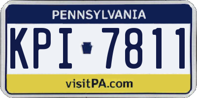 PA license plate KPI7811