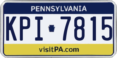 PA license plate KPI7815