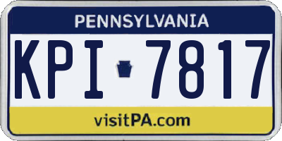 PA license plate KPI7817