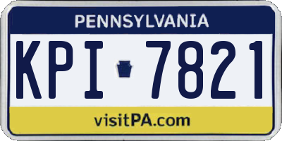PA license plate KPI7821