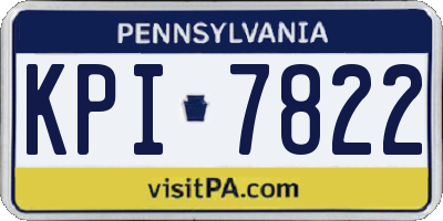 PA license plate KPI7822