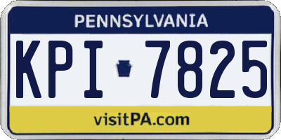 PA license plate KPI7825