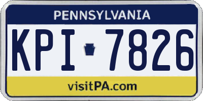PA license plate KPI7826