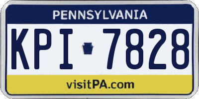 PA license plate KPI7828