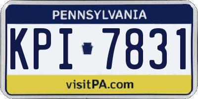 PA license plate KPI7831
