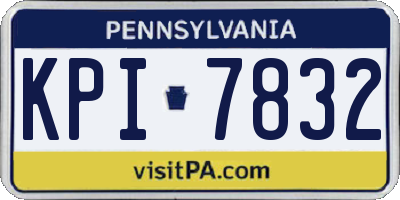 PA license plate KPI7832