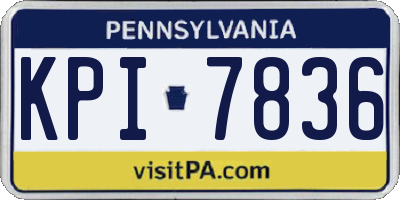 PA license plate KPI7836