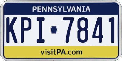 PA license plate KPI7841