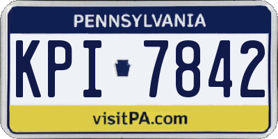PA license plate KPI7842