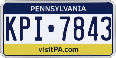 PA license plate KPI7843