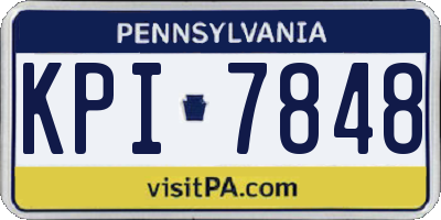 PA license plate KPI7848
