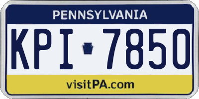 PA license plate KPI7850