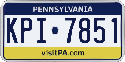 PA license plate KPI7851