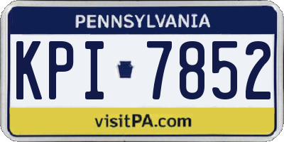 PA license plate KPI7852