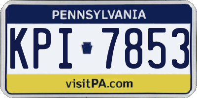 PA license plate KPI7853