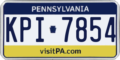 PA license plate KPI7854