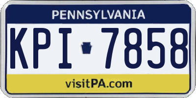 PA license plate KPI7858