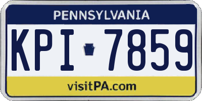 PA license plate KPI7859