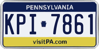 PA license plate KPI7861