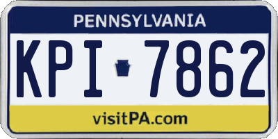 PA license plate KPI7862