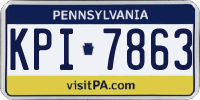 PA license plate KPI7863