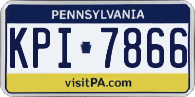 PA license plate KPI7866
