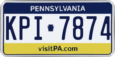 PA license plate KPI7874