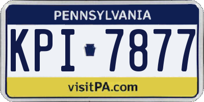 PA license plate KPI7877