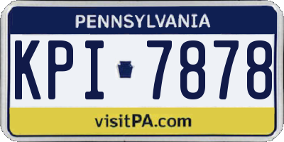 PA license plate KPI7878