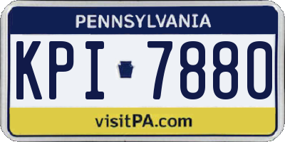 PA license plate KPI7880